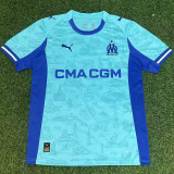 25/26 Marseille Sky Blue Fans Soccer Jersey