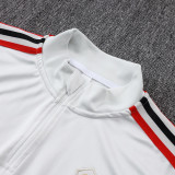 25/26 Flamengo White Half Pull Tracksuit #B25129 (半拉链)