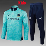 25/26 Marseille Light Green Kids Half Pull Tracksuit#B25126  (半拉链)