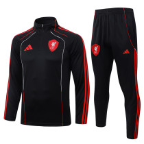 25/26 LIV Black Half Pull Tracksuit #B25141 (半拉链)