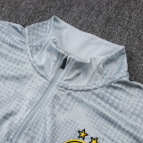 25/26 Dortmund Light Gray Inkjet Half Pull Tracksuit#B25142  (半拉链)