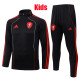 25/26 LIV Black Kids Half Pull Tracksuit #E25219 (半拉链)