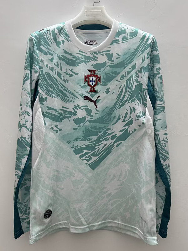 26/27 Portugal Away Long Sleeve Fans Soccer Jersey