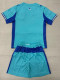 25/26 Marseille Goalkeeper Lake Blue Kids Soccer Jersey