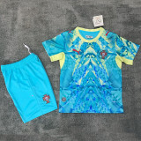26/27 Portugal Ｇoalkeeper Blue Kids Soccer Jersey