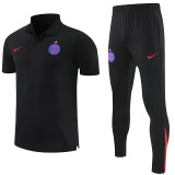 25/26 PSG Black polo shirts pants suit