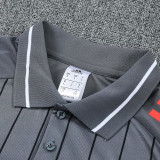 25/26 Bayern Grey Stripe polo shirts pants suit
