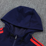 25/26 Colombia Royal Blue Hooded Windbreaker Tracksuit