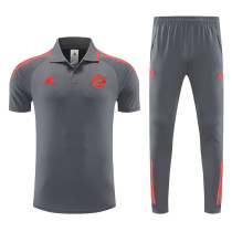 25/26 Bayern Dark Grey polo shirts pants suit