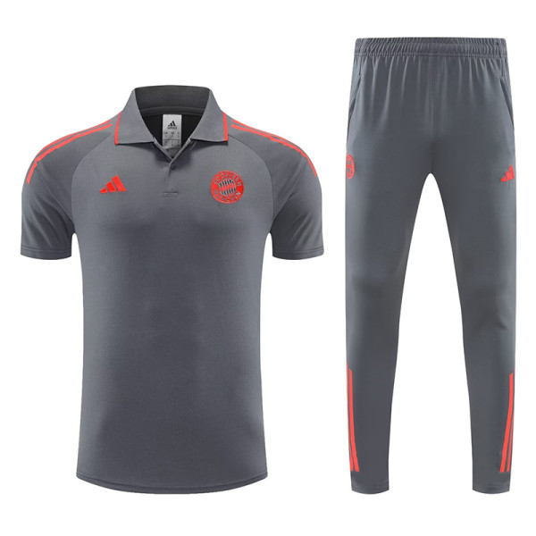 25/26 Bayern Dark Grey polo shirts pants suit