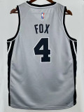 25/26 Sa Spurs FOX #4Grey Limited Edition Top Quality Hot Pressing NBA Jersey