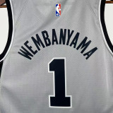 25/26 Sa Spurs WE MBANYAMA #1 Grey Limited Edition Top Quality Hot Pressing NBA Jersey