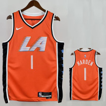 25/26 Clippers HARDEN # 1 Orange City Edition Top Quality Hot Pressing NBA Jersey