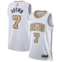25/26 CELTICS BROWN # 7 White City Edition Top Quality Hot Pressing NBA Jersey