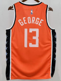 25/26 Clippers GEORGE#13 Orange City Edition Top Quality Hot Pressing NBA Jersey