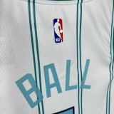 22/23 Hornets BALL #1 White Home Top Quality Hot Pressing NBA Jersey