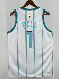 22/23 Hornets BALL #1 White Home Top Quality Hot Pressing NBA Jersey
