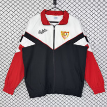 1992/1993 Sevilla White Black Retro Windbreaker