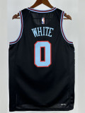 25/26 BULLS WHITE # 0 Black City Edition Top Quality Hot Pressing NBA Jersey