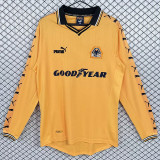 1998/1999 Wolves Home Long Sleeve  Retro Soccer Jersey