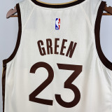 25/26 WARRIORS GREEN # 23 Beige City Edition Top Quality Hot Pressing NBA Jersey