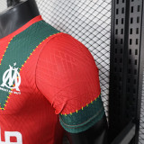 25/26 Marseille Green and Red Puzzle Player Version Soccer Jersey