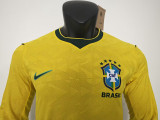 26/27 Brazil Home Long Sleeve Player Version Soccer Jersey