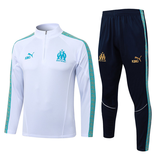 26/276 Marseille White Half Pull Tracksuit #B25146 (半拉链)