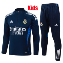 25/26 RMA Royal Blue Kids Half Pull Tracksuit#E25226(童装、半拉链)