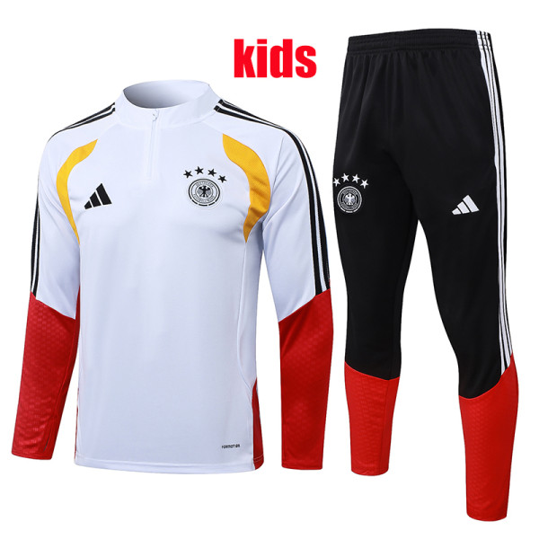 26/27 Germany White Kids Half Pull Tracksuit #E26004(童装/半拉链）