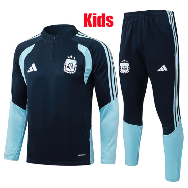 26/27 Argentina Royal Blue Kids Half Pull Tracksuit #E26002(童装/半拉链）