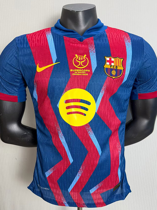 25/26 BAR Fourth (SUPERCOPA Edition) Player Version Soccer Jersey(胸前字）