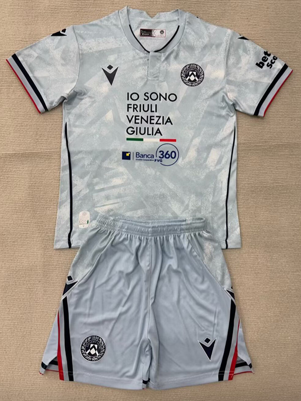 25/26 Udinese Away Kids Soccer Jersey