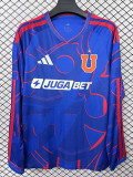 26/27 Universidad De Chile Home Long Sleeve Fans Soccer Jersey