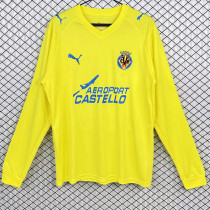 2008/2009 Villarreal Home  Long Sleeve Retro Soccer Jersey
