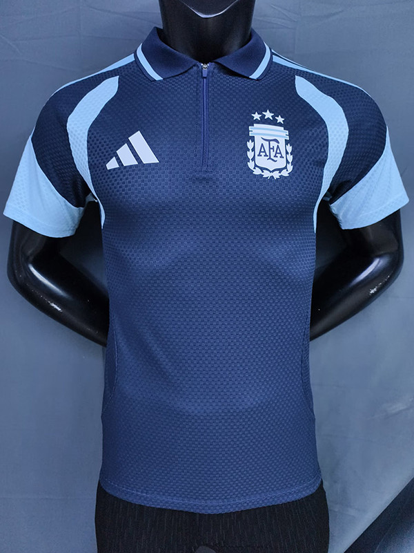 25/26 Argentina Royal Blue Half Pull Player VersionTraining Shirts#(半拉球员版)
