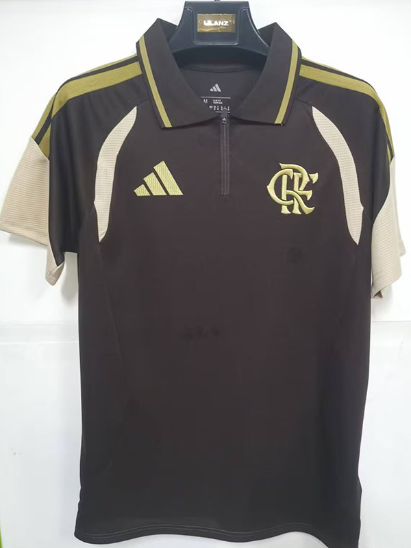 26/27 Flamengo Black Polo Shirts#半拉链