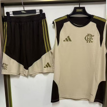26/27 Flamengo Beige Tank top and shorts suit