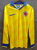 1994 Colombia Home Long Sleeve Retro Soccer Jersey