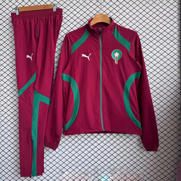 26/27 Morocco Red Windbreaker Tracksuit