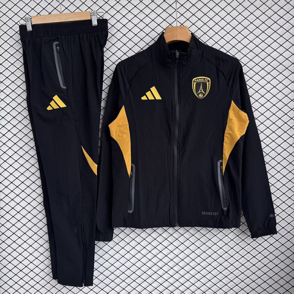 26/27 Paris FC Black Windbreaker Tracksuit