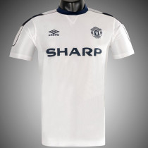 1999/2000 Man Utd White Away Retro Soccer Jersey