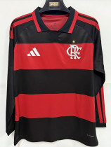26/27 Flamengo Home  Long Sleeve Fans Soccer Jersey