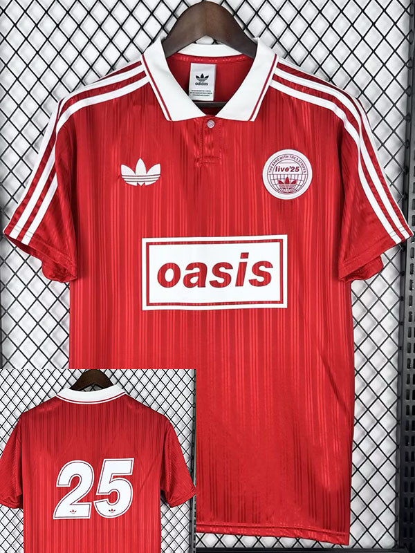 26/27 Live'25 OASIS Red With No25 Tour Soccer Jersey#带25号(白边)