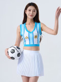 26/27 Argentina Home Women Yoga  Vest