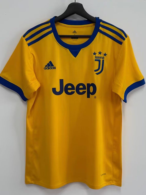 2017/2018  JUV Away Yellow Retro Soccer Jersey