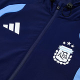 26/27 Argentina Royal Blue Hooded Windbreaker Tracksuit