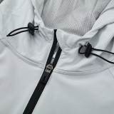 26/27 Algeria Grey Hooded Windbreaker Tracksuit