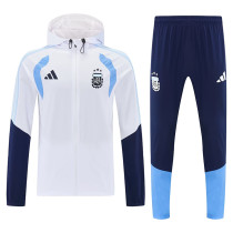 26/27 Argentina White Hooded Windbreaker Tracksuit