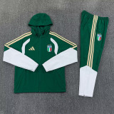 26/27 Italy Green Hooded Windbreaker Tracksuit